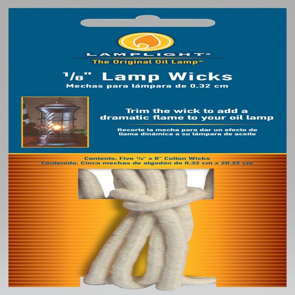 Lamplight Lamplight Farms 1/8 in. X 8 in. L Round Wick Shape Cotton Lamp Wick 5 pk 9997 - main